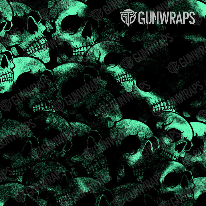 Rangefinder Skull Aquamarine Gun Skin Vinyl Wrap