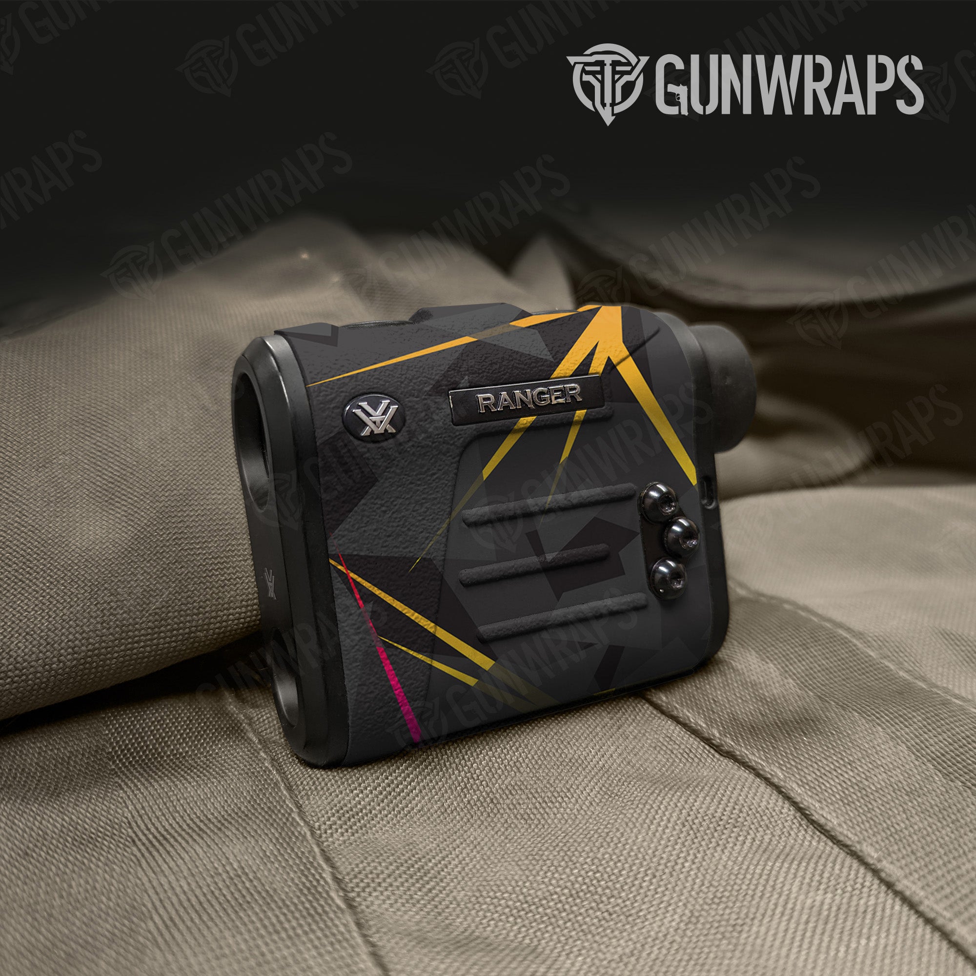 Rangefinder Shattered Laser Elite Black Heat Gun Skin Vinyl Wrap