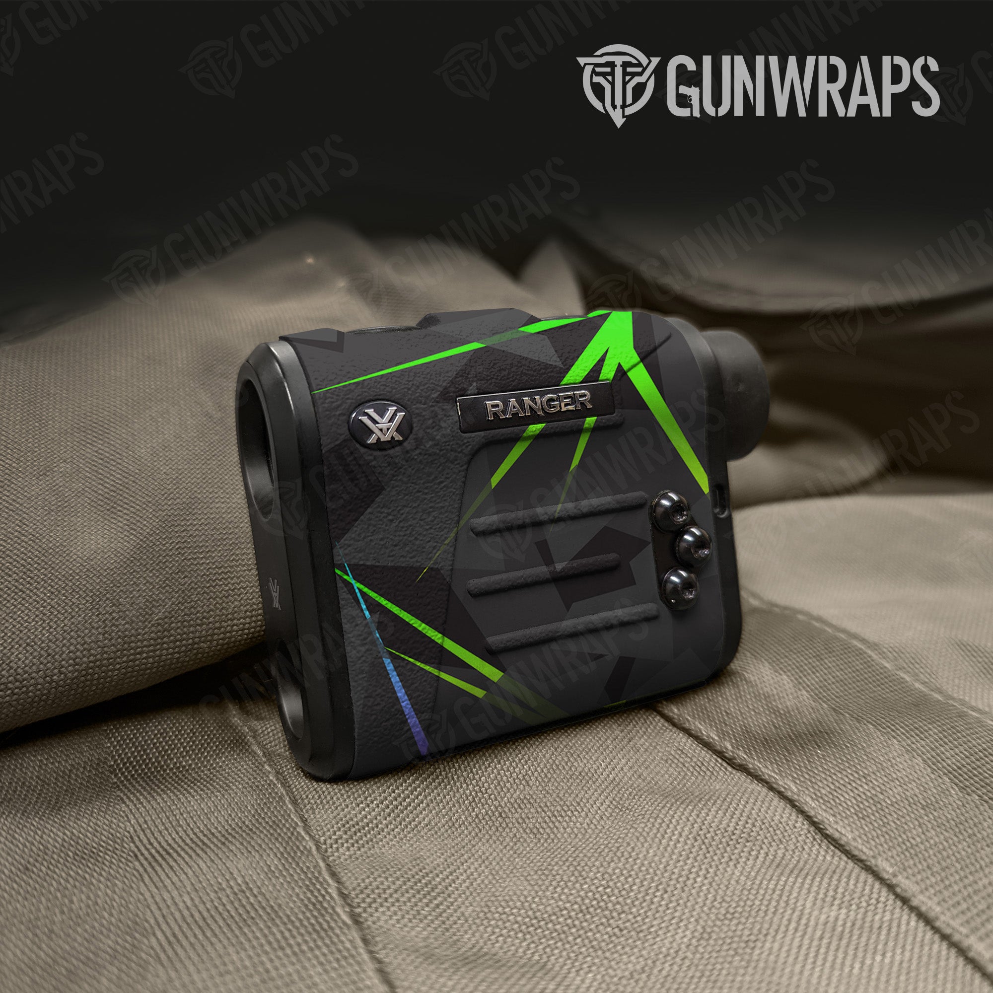 Rangefinder Shattered Laser Elite Black Volume Gun Skin Vinyl Wrap