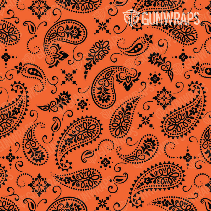 Rifle Bandana Orange & Black Gun Skin Vinyl Wrap
