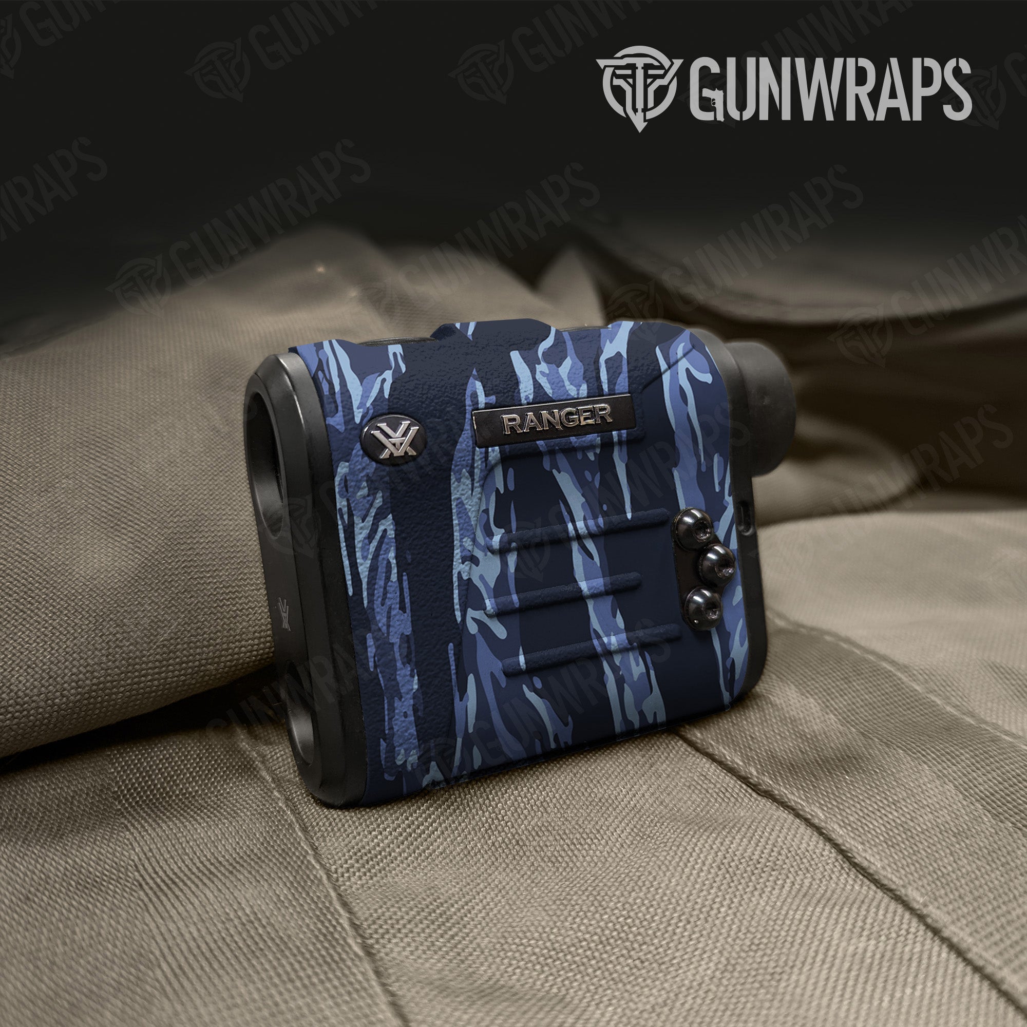 Rangefinder Vietnam Tiger Stripe Blue Urban Night Gun Skin Vinyl Wrap