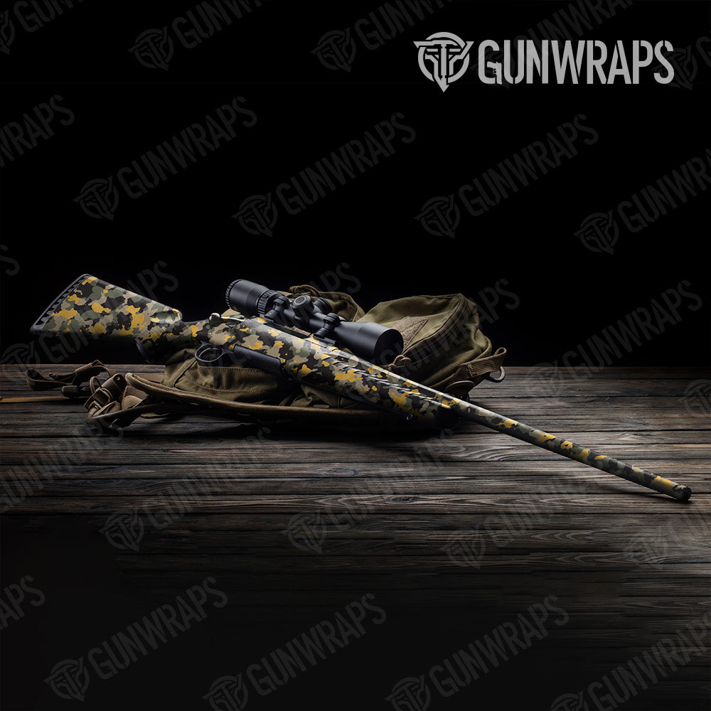 Rifle Cumulus Militant Yellow Camo Gun Skin Vinyl Wrap
