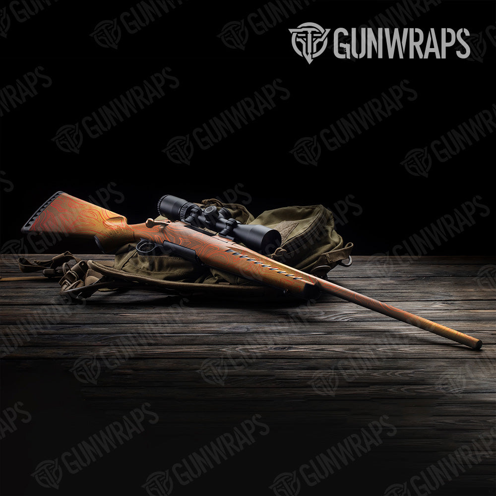 Rifle Damascus Autumn Gun Skin Vinyl Wrap
