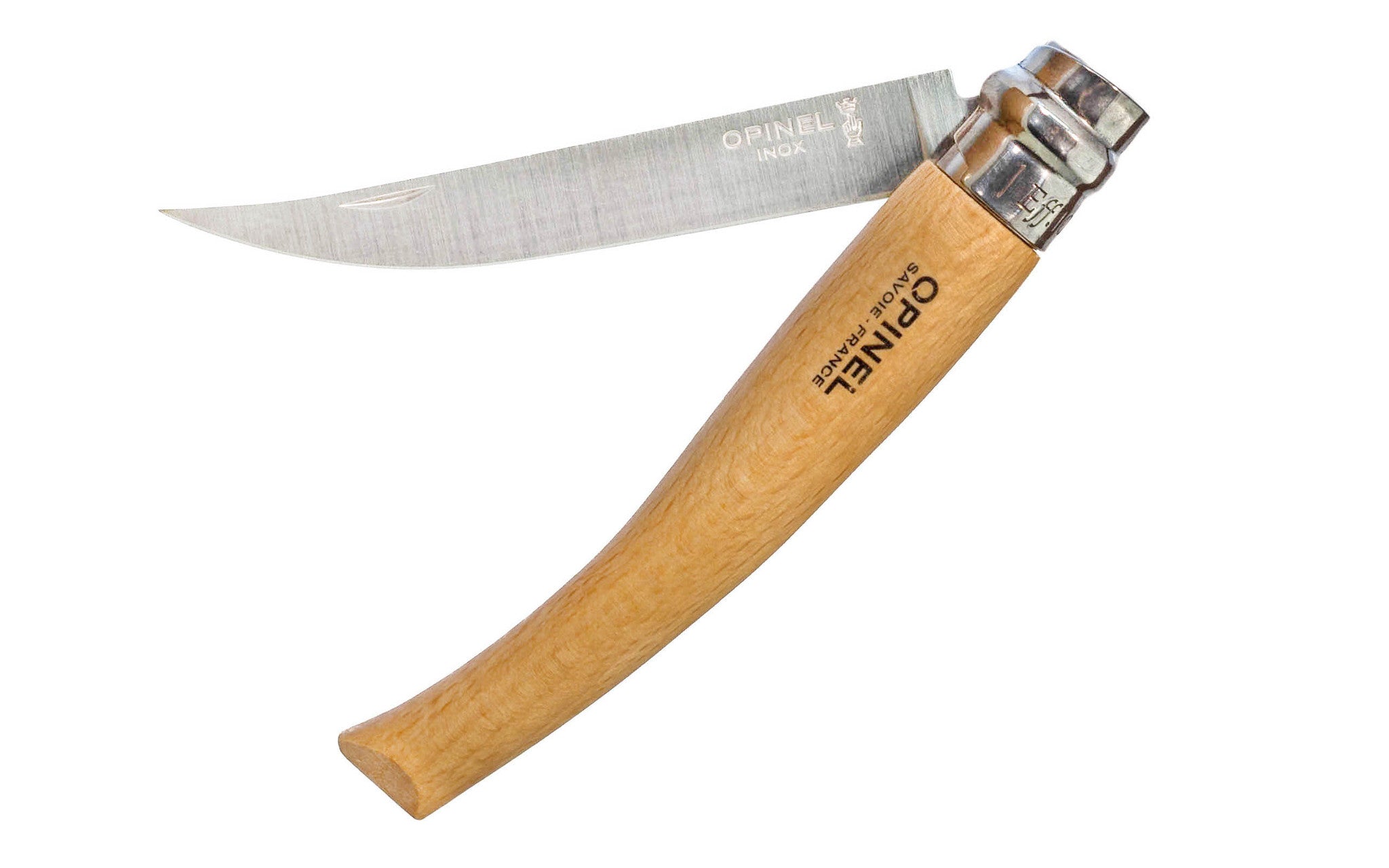 Opinel Stainless Steel “Effilés” Slim Knife ~ Beechwood Handle Fashion