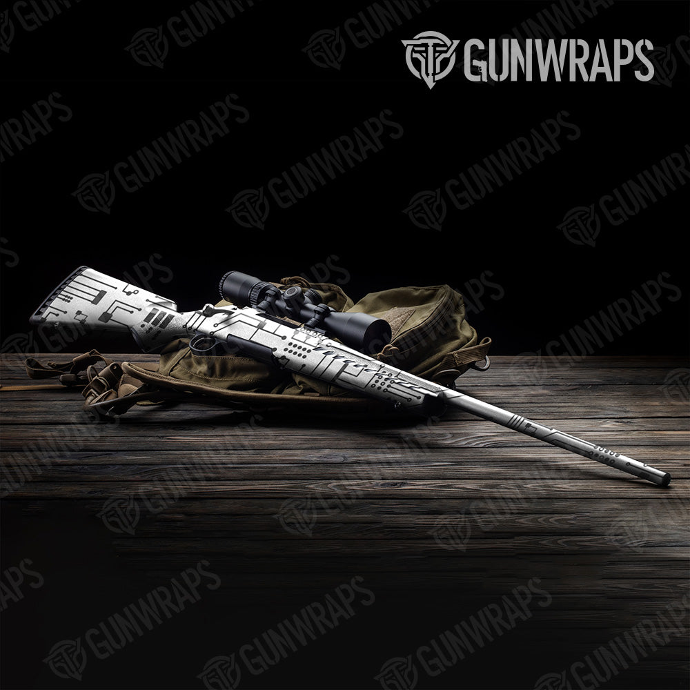 Rifle Circuit Board Black Gun Skin Vinyl Wrap