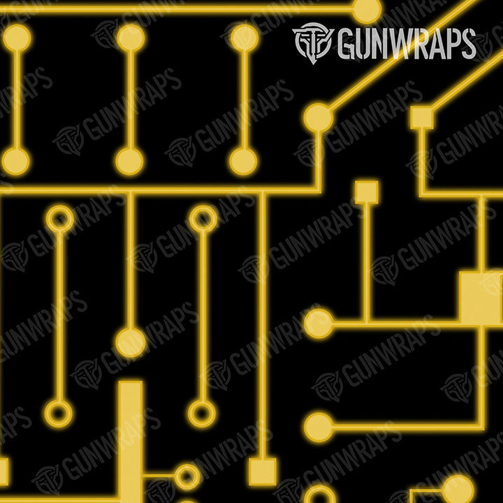 Rifle Circuit Board Yellow Gun Skin Vinyl Wrap Fashion