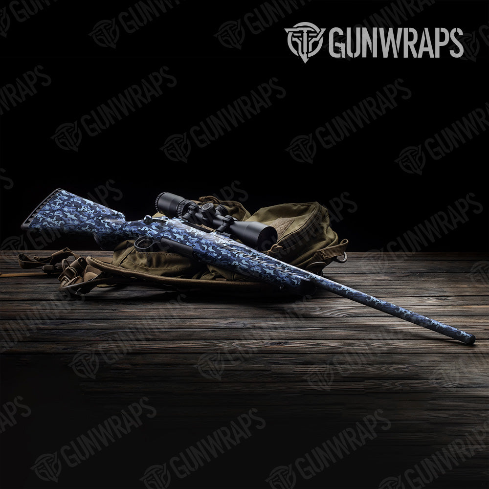 Rifle Classic Blue Urban Night Camo Gun Skin Vinyl Wrap