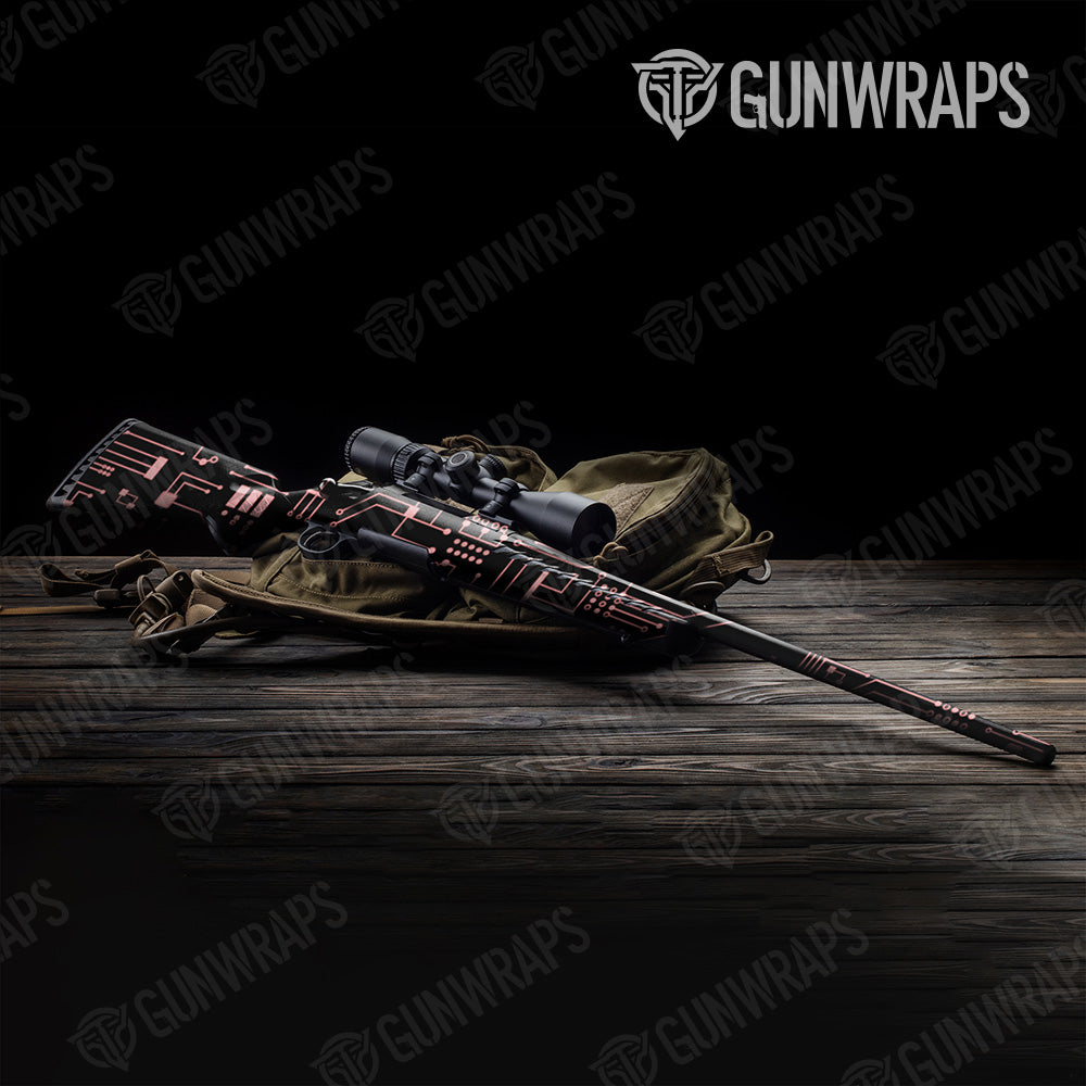 Rifle Circuit Board Pink Gun Skin Vinyl Wrap Fashion