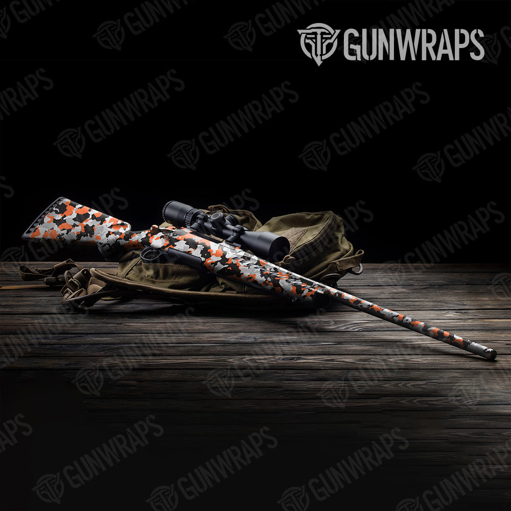Rifle Cumulus Orange Tiger Camo Gun Skin Vinyl Wrap Fashion