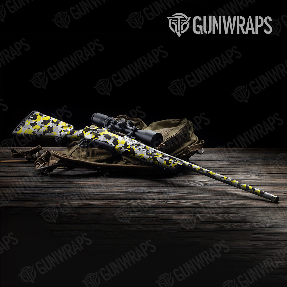 Rifle Cumulus Yellow Tiger Camo Gun Skin Vinyl Wrap