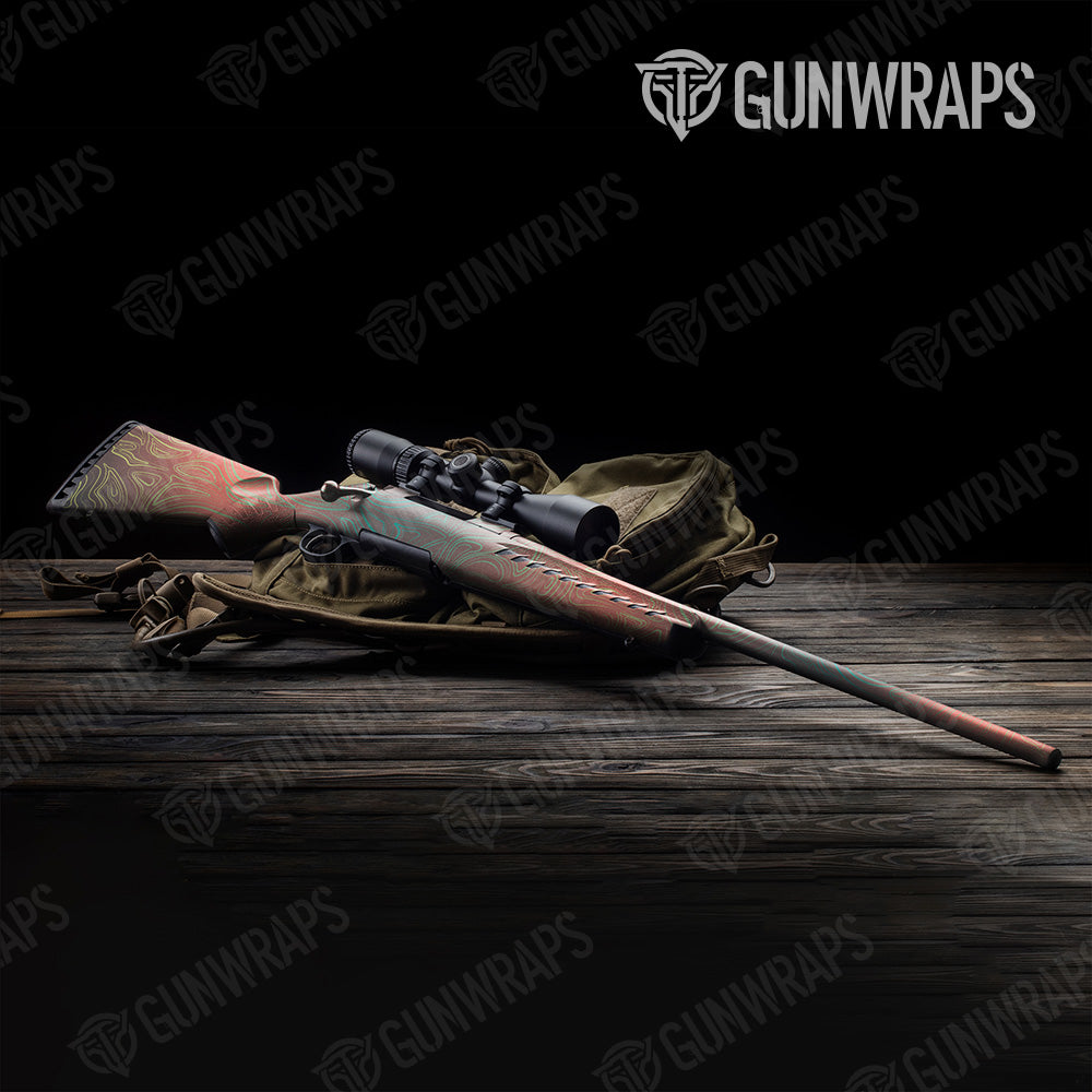 Rifle Damascus Fiesta Gun Skin Vinyl Wrap