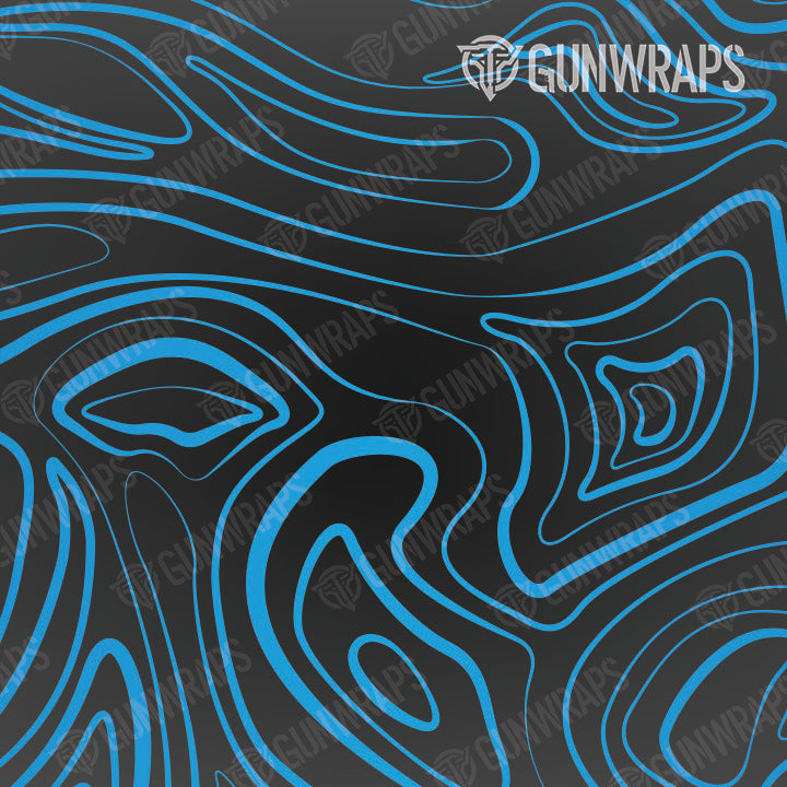 Rifle Damascus Blue Gun Skin Vinyl Wrap Fashion