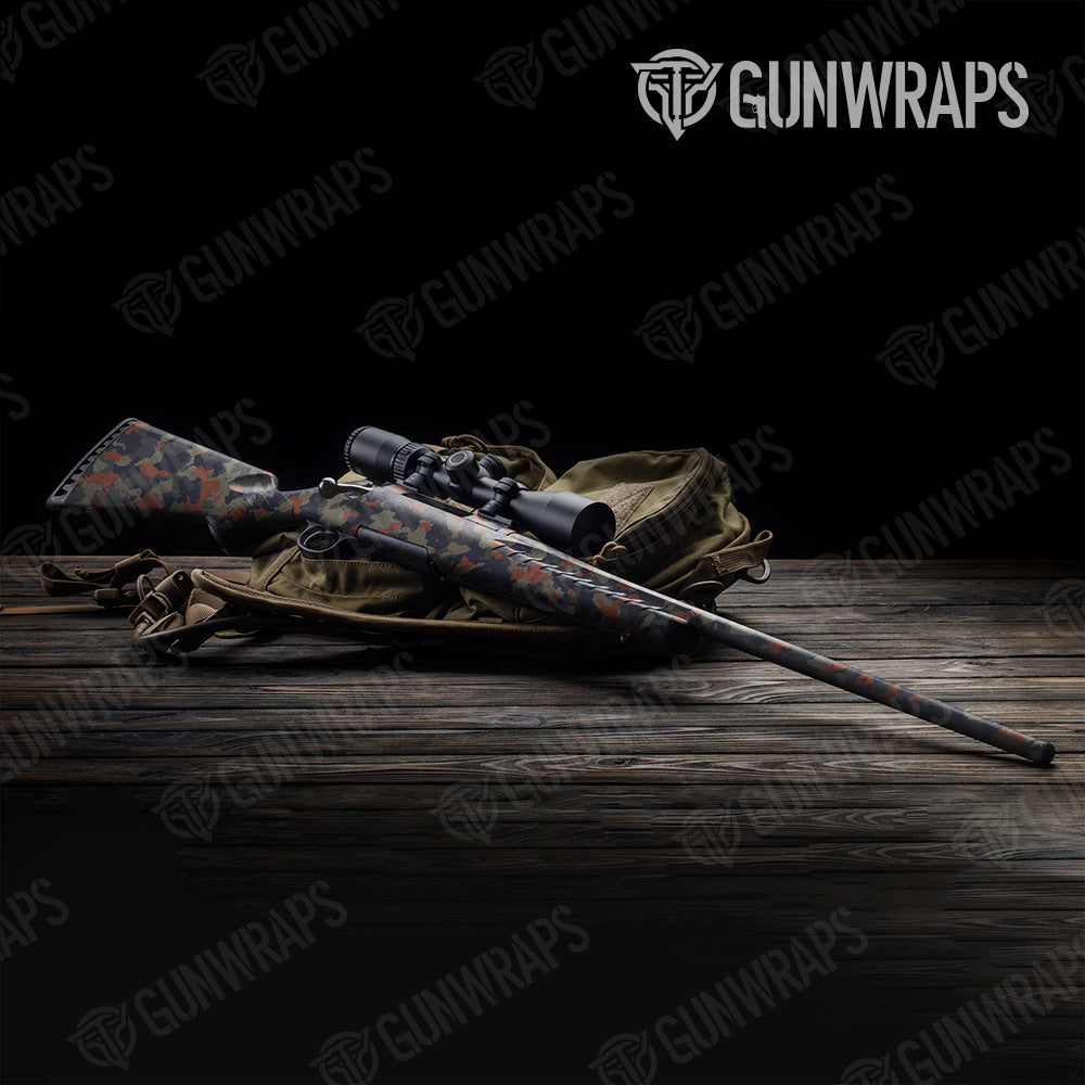 Rifle Cumulus Blue Copper Camo Gun Skin Vinyl Wrap