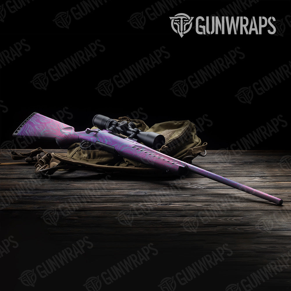 Rifle Damascus Aurora Gun Skin Vinyl Wrap