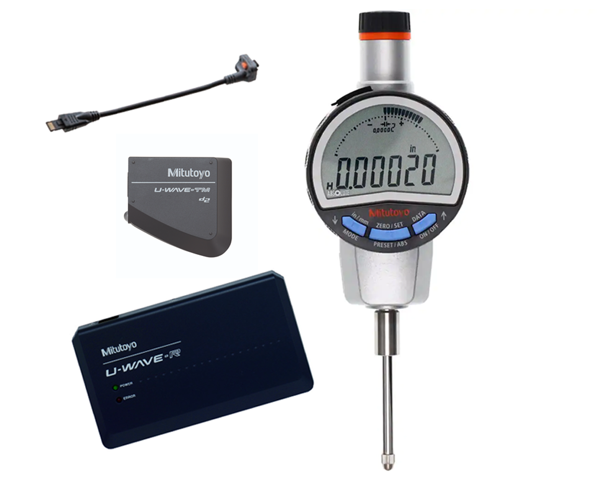 543-722B-UW Mitutoyo Digital Indicator to PC U-Wave Wireless Package, 1″ Range, .00002″ Resolution Online now