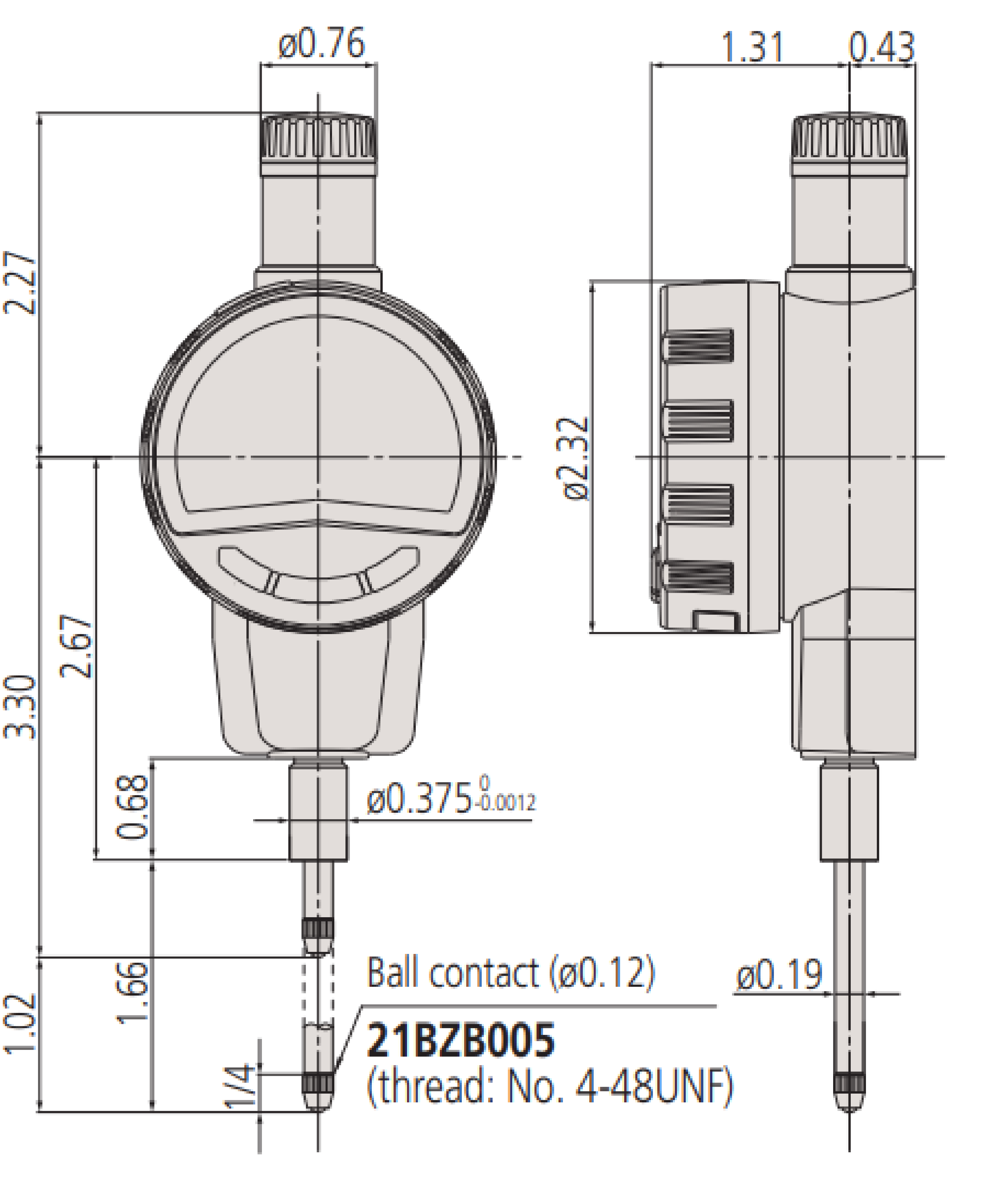 543-722B-MC Mitutoyo Digital Indicator to PC Mobile Collect Wireless Package 1″ Range, .00002″ Resolution