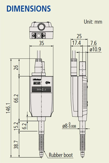 575-313 Mitutoyo Linear Gage 0.5″ Range