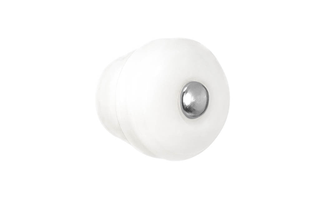 Round “Beehive” Style Glass Cabinet Knob ~ Translucent White – Opal