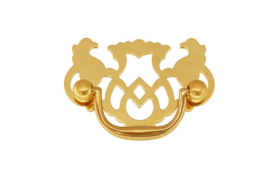 Solid Brass Chippendale Drop Pull ~ 2″ On Centers Hot on Sale