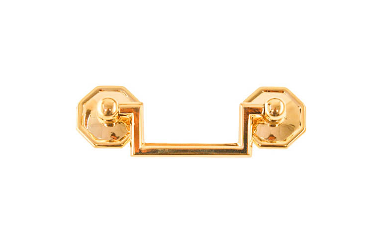Solid Brass Drop Pull With Square Corners ~ 2-1/2″ On Centers Discount