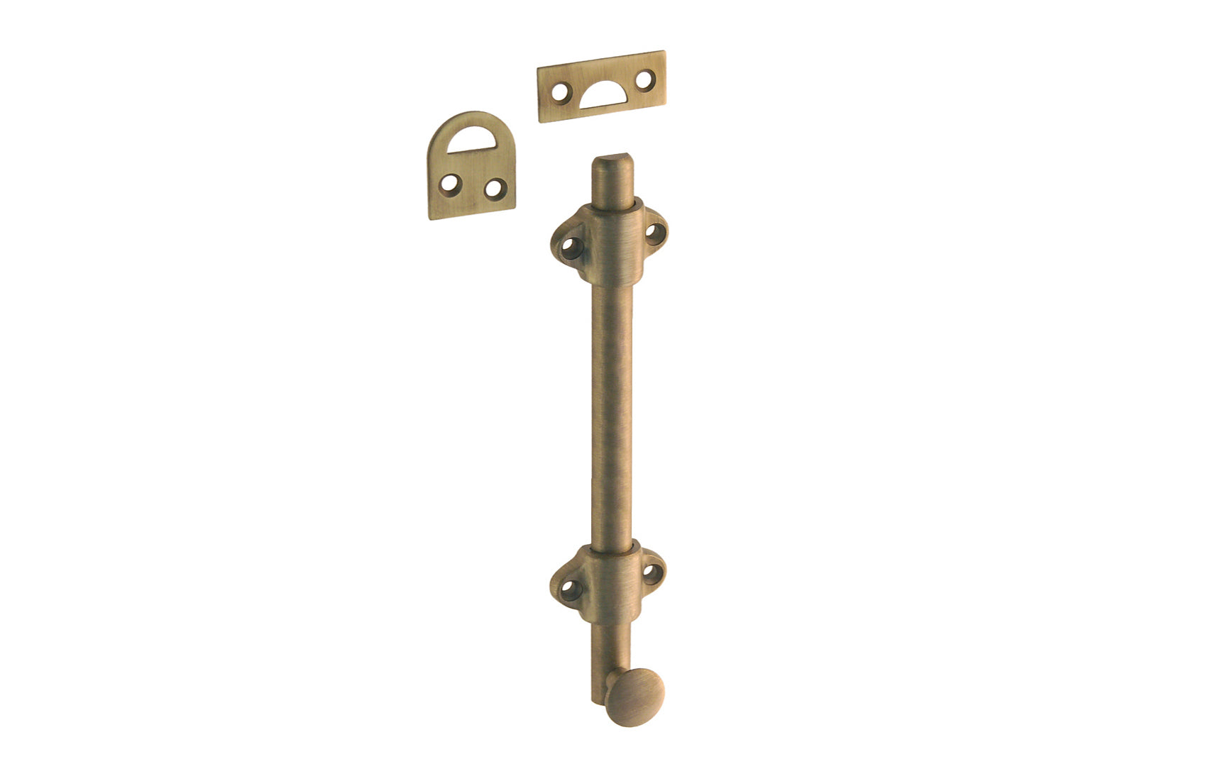 Solid Brass Medium-Duty Surface Bolt – 6″ Long