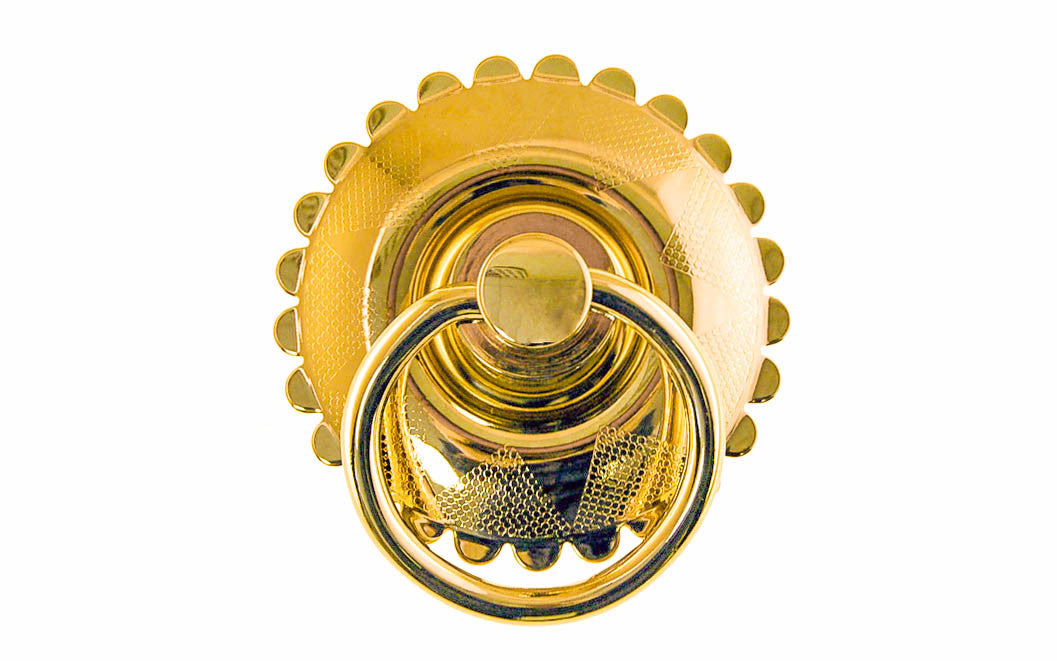 Solid Brass Large Drop Ring Pull