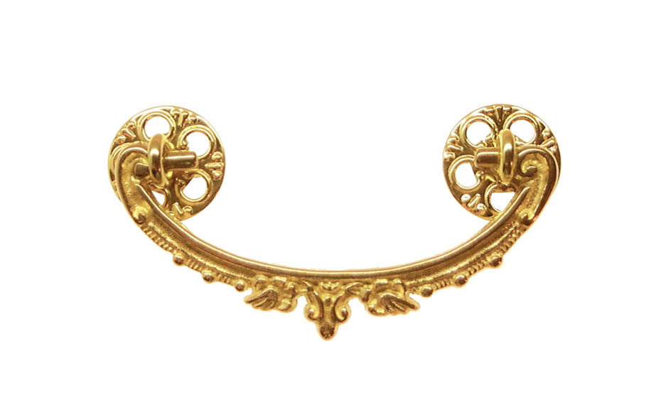 Solid Brass Drop Pull ~ 3″ On Centers