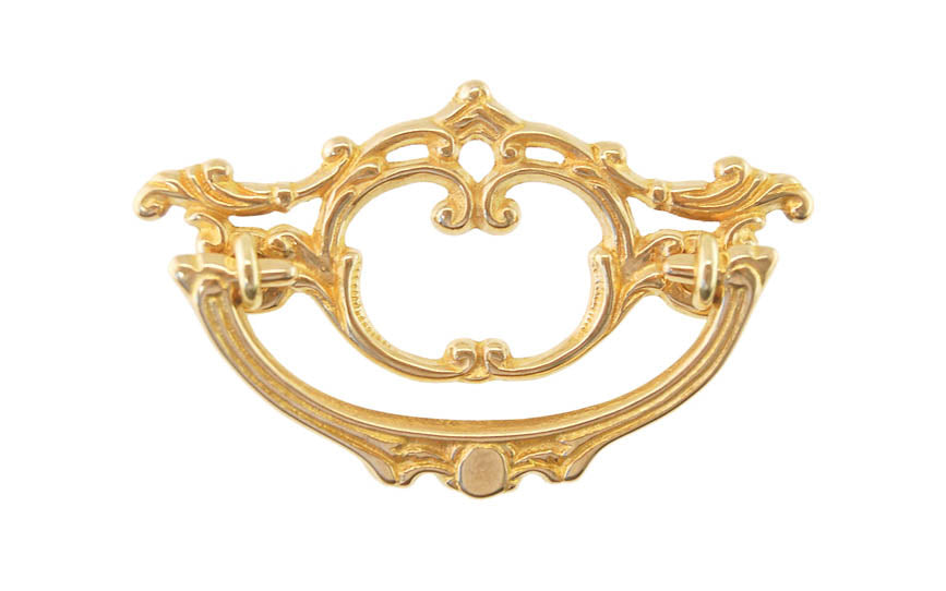 Solid Brass Victorian Drop Pull ~ 3″ On Centers