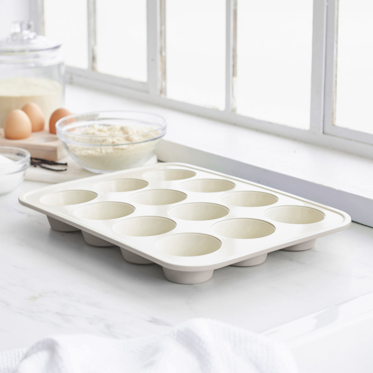 GreenLife Ceramic Nonstick Muffin Pan | Taupe Online Hot Sale