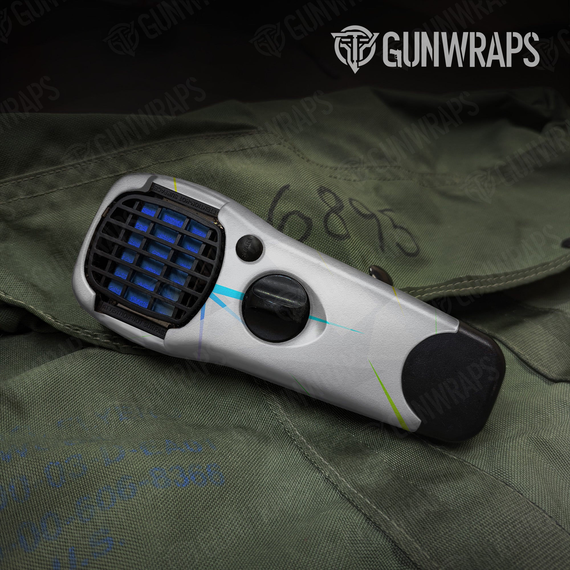 Thermacell Shattered Laser Elite White Volume gear skin vinyl wrap on Sale
