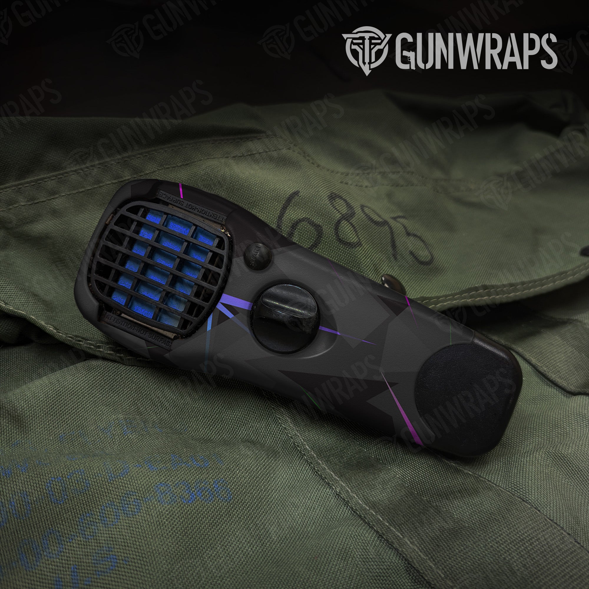 Thermacell Shattered Laser Elite Black Retro gear skin vinyl wrap