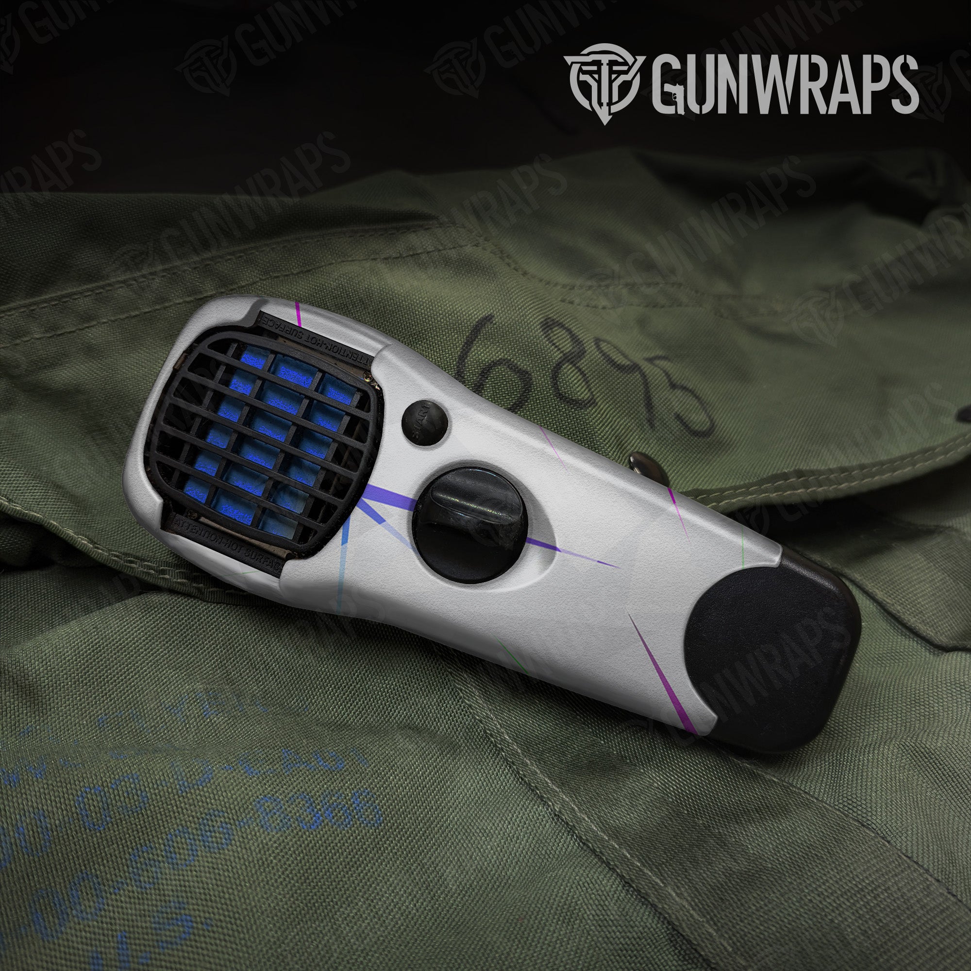 Thermacell Shattered Laser Elite White Retro gear skin vinyl wrap Online