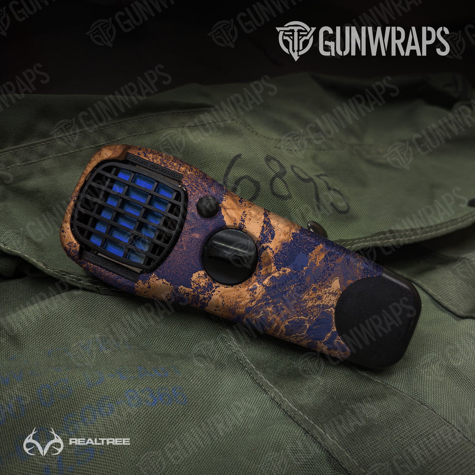 Thermacell Realtree XTREME Spiced Navy Camo Gear Skin Vinyl Wrap Hot on Sale