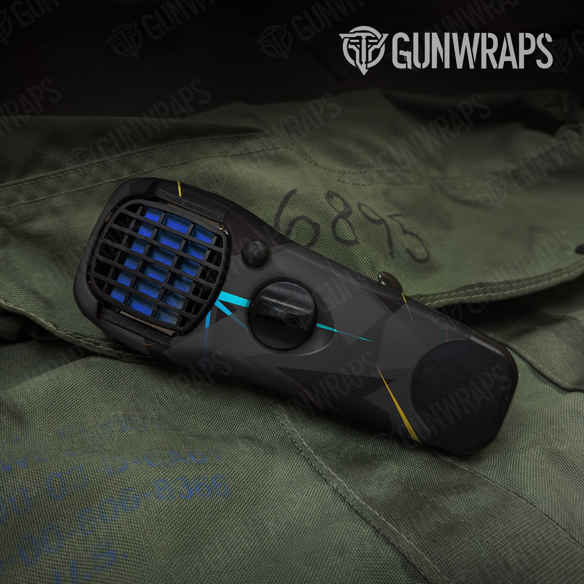 Thermacell Shattered Laser Elite Black Fire & Ice gear skin vinyl wrap