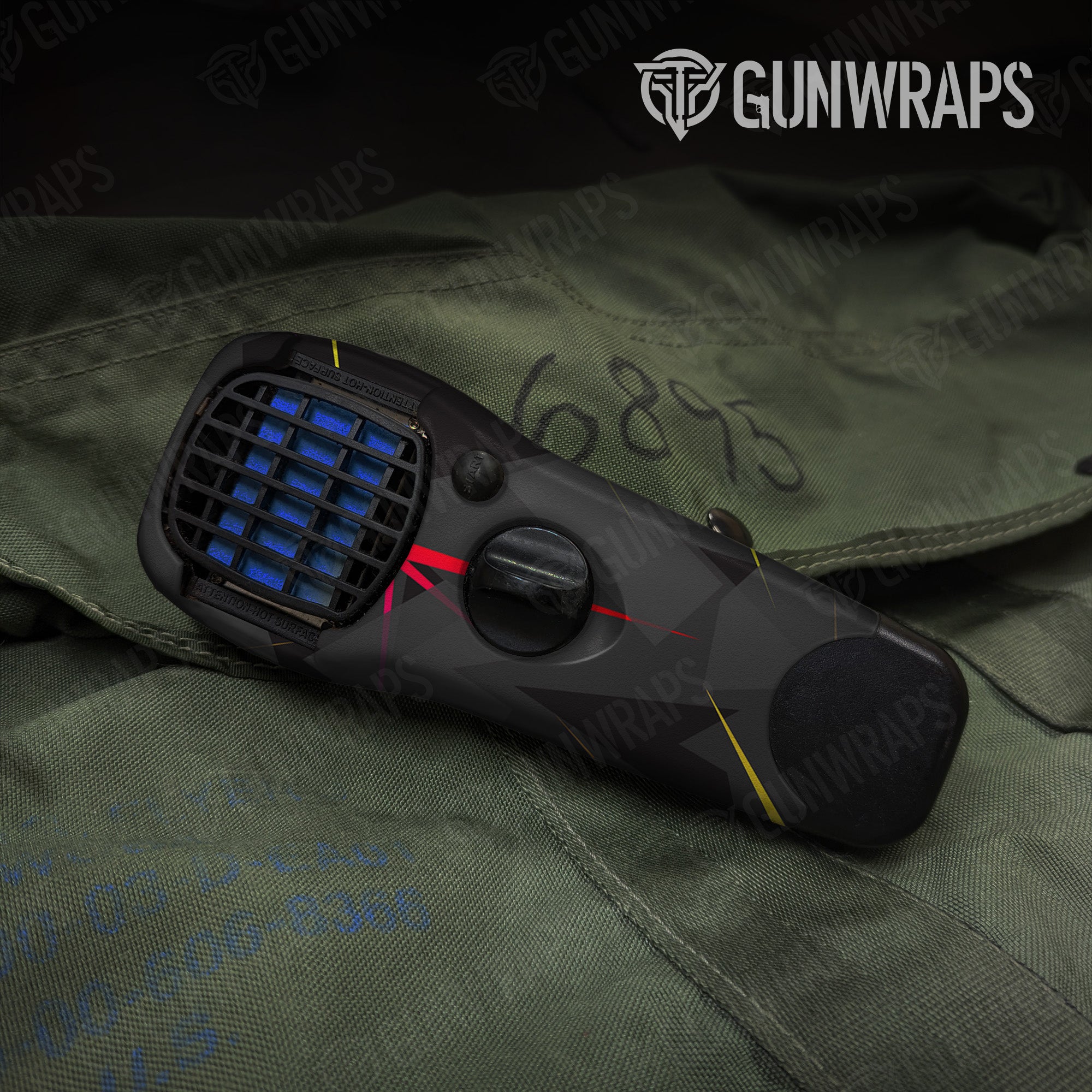 Thermacell Shattered Laser Elite Black Heat gear skin vinyl wrap