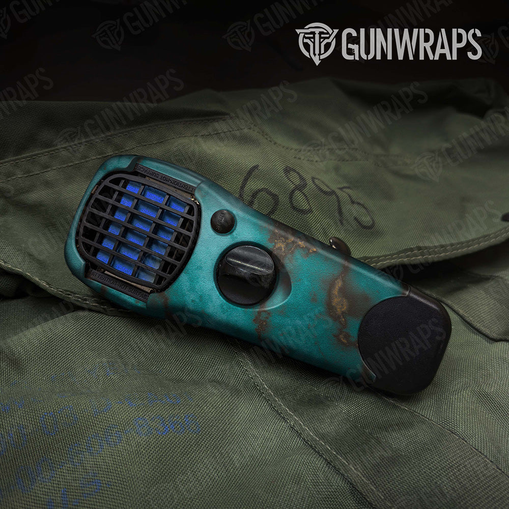 Thermacell Stone Turquoise Marble Gear Skin Vinyl Wrap