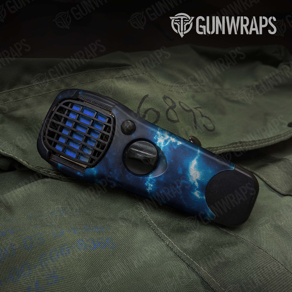 Thermacell Stone Blue Lightning Marble Gear Skin Vinyl Wrap Supply