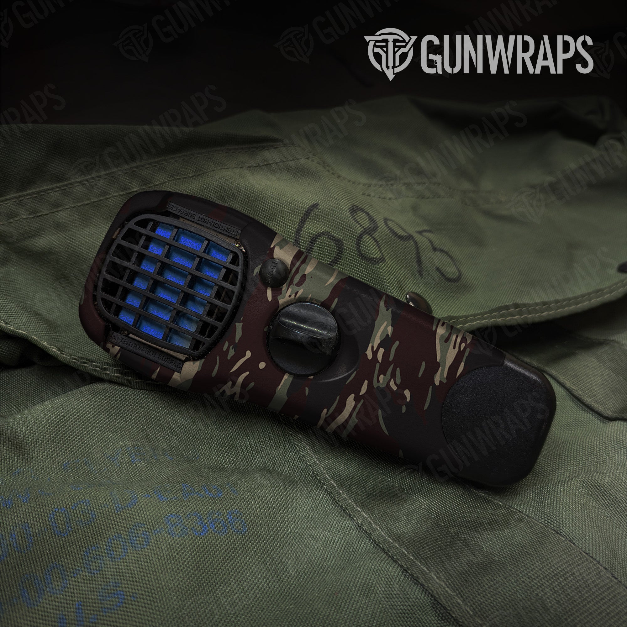 Thermacell Vietnam Tiger Stripe Militant Blood gear skin vinyl wrap