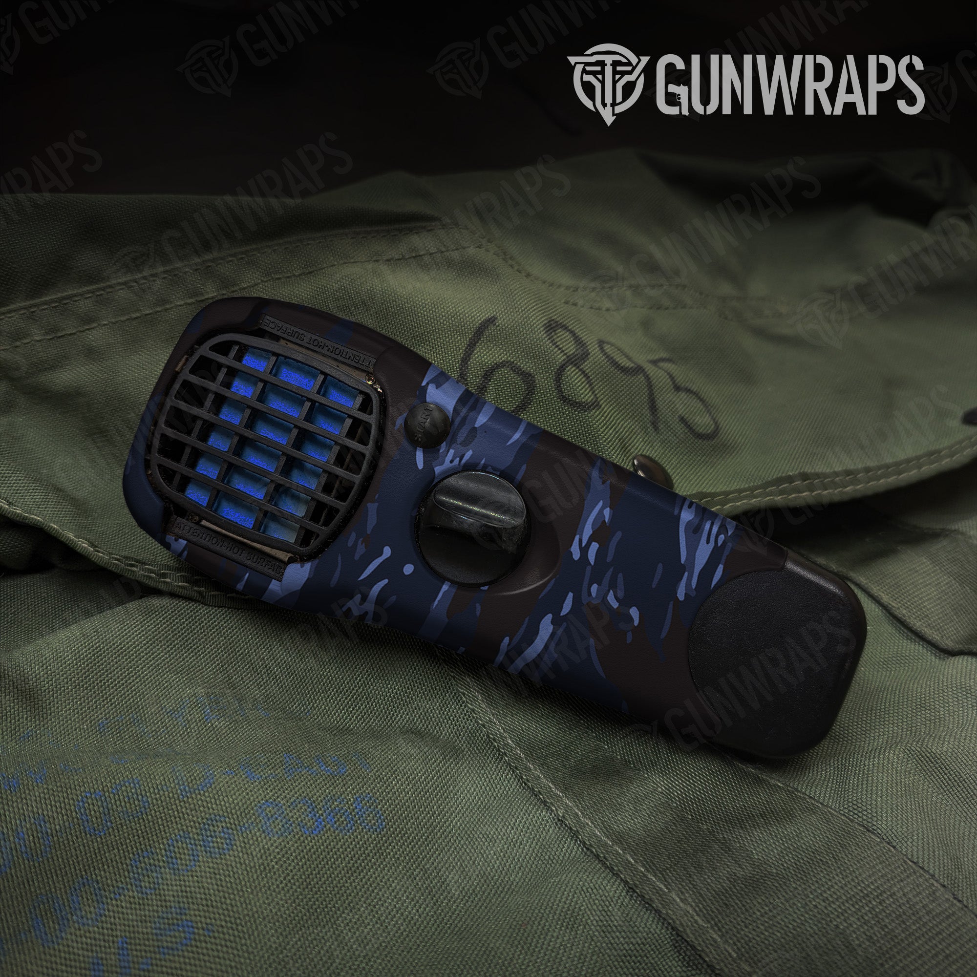 Thermacell Vietnam Tiger Stripe Blue Midnight gear skin vinyl wrap