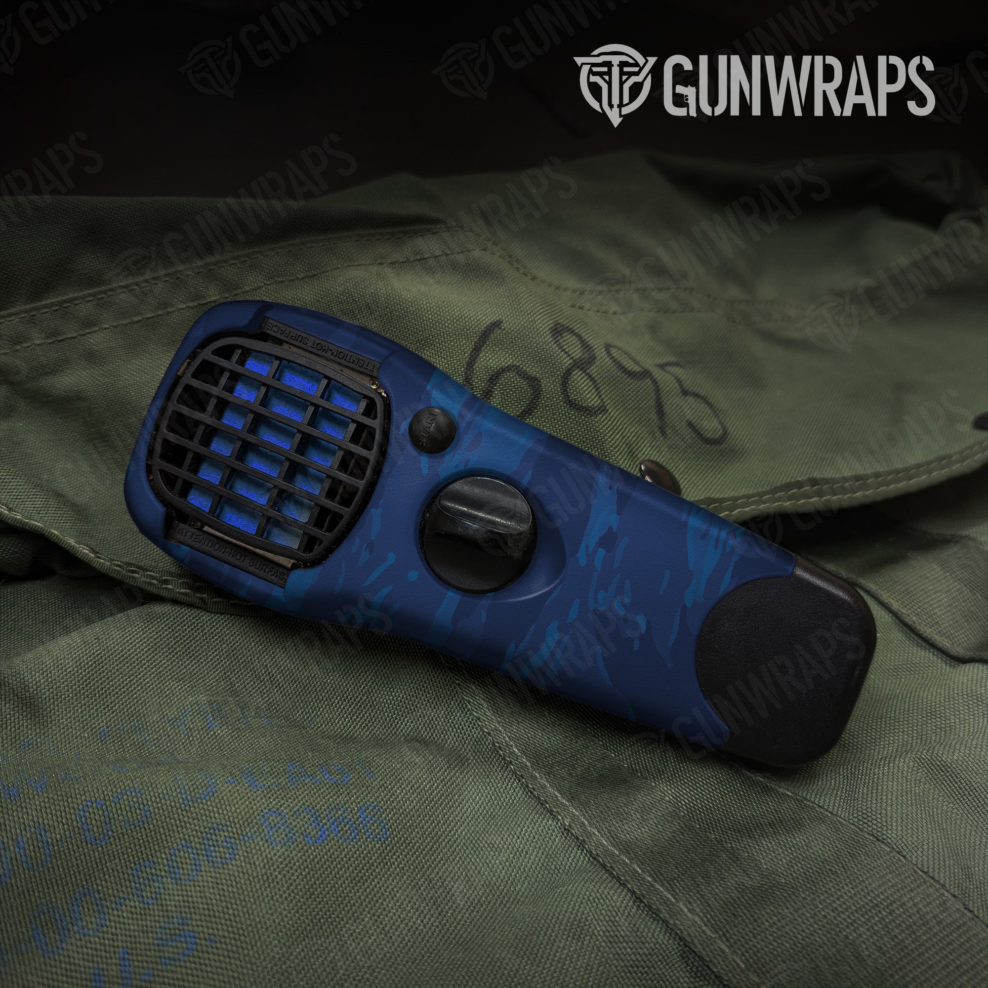 Thermacell Vietnam Tiger Stripe Elite Blue gear skin vinyl wrap