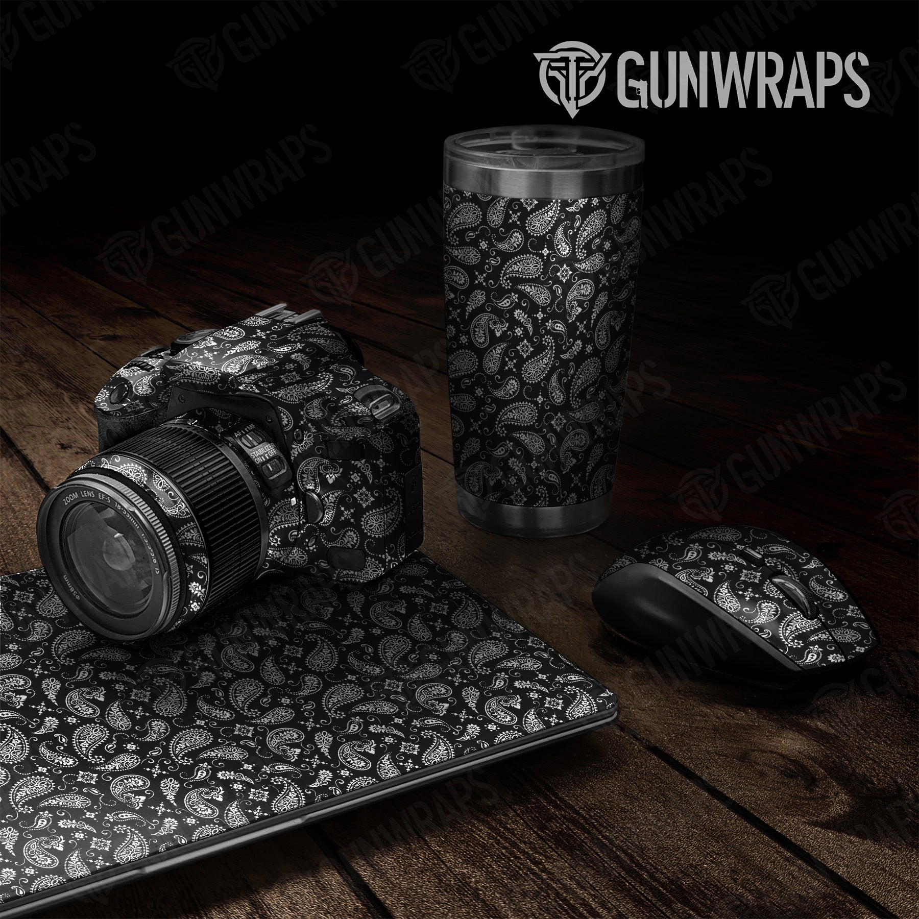 Universal Sheet Bandana Black & White Gear Skin Vinyl Wrap