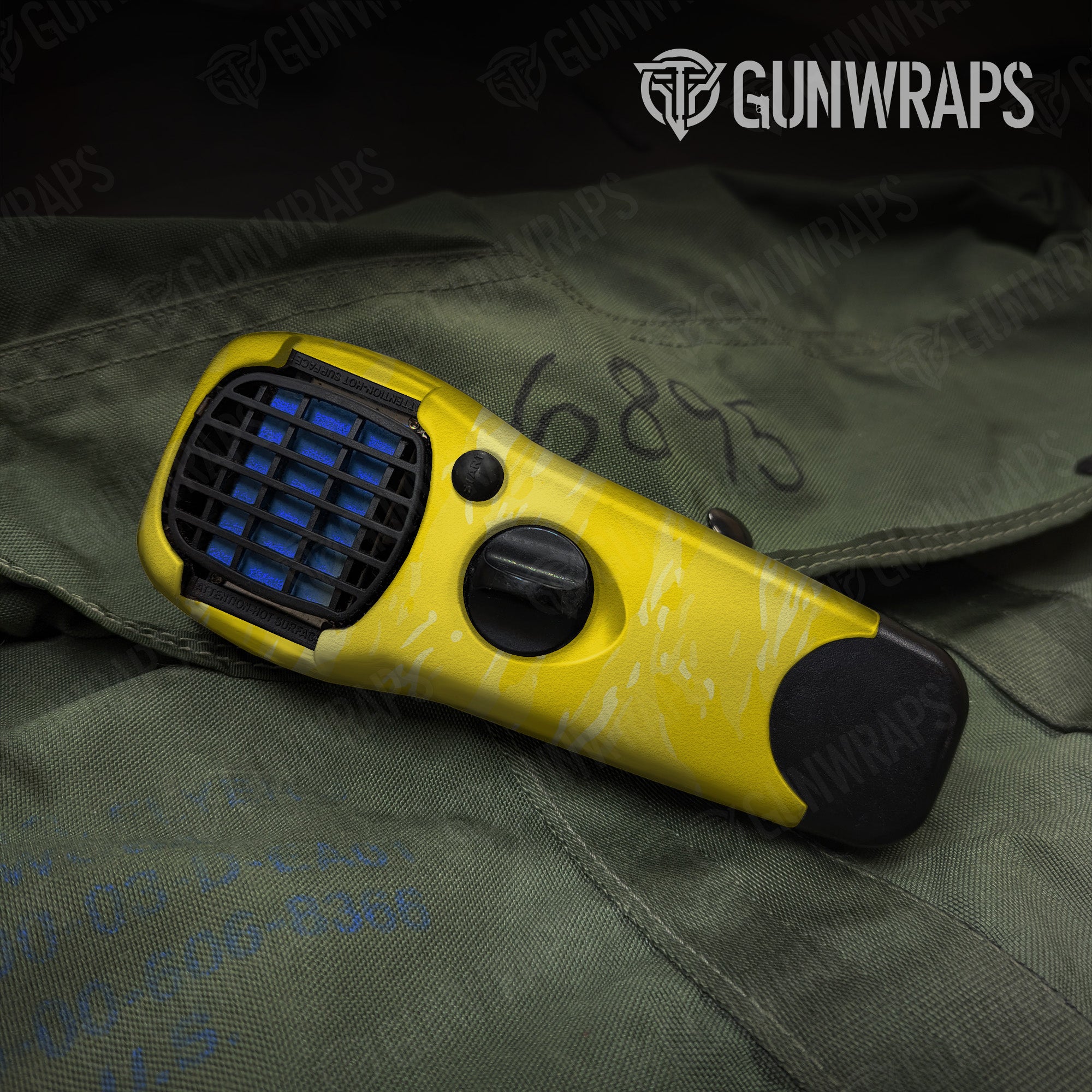 Thermacell Vietnam Tiger Stripe Elite Yellow gear skin vinyl wrap