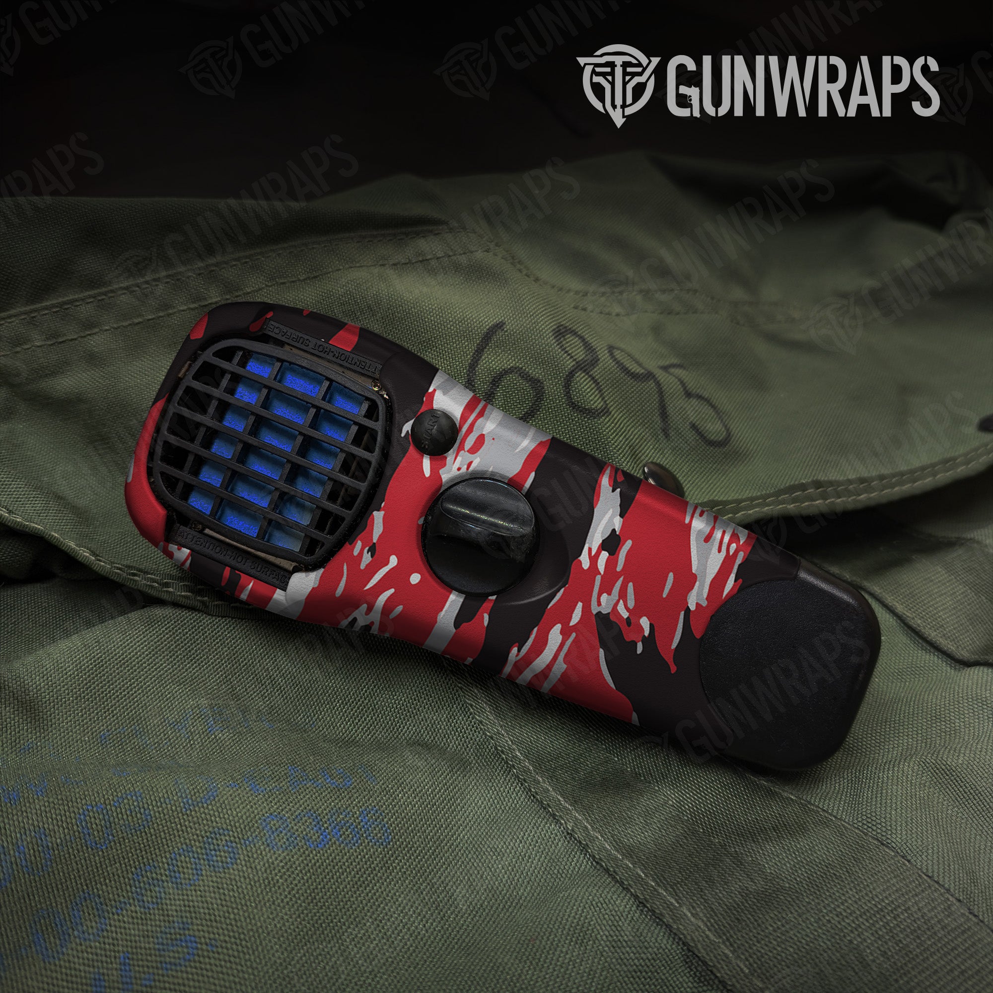 Thermacell Vietnam Tiger Stripe Red Tiger gear skin vinyl wrap