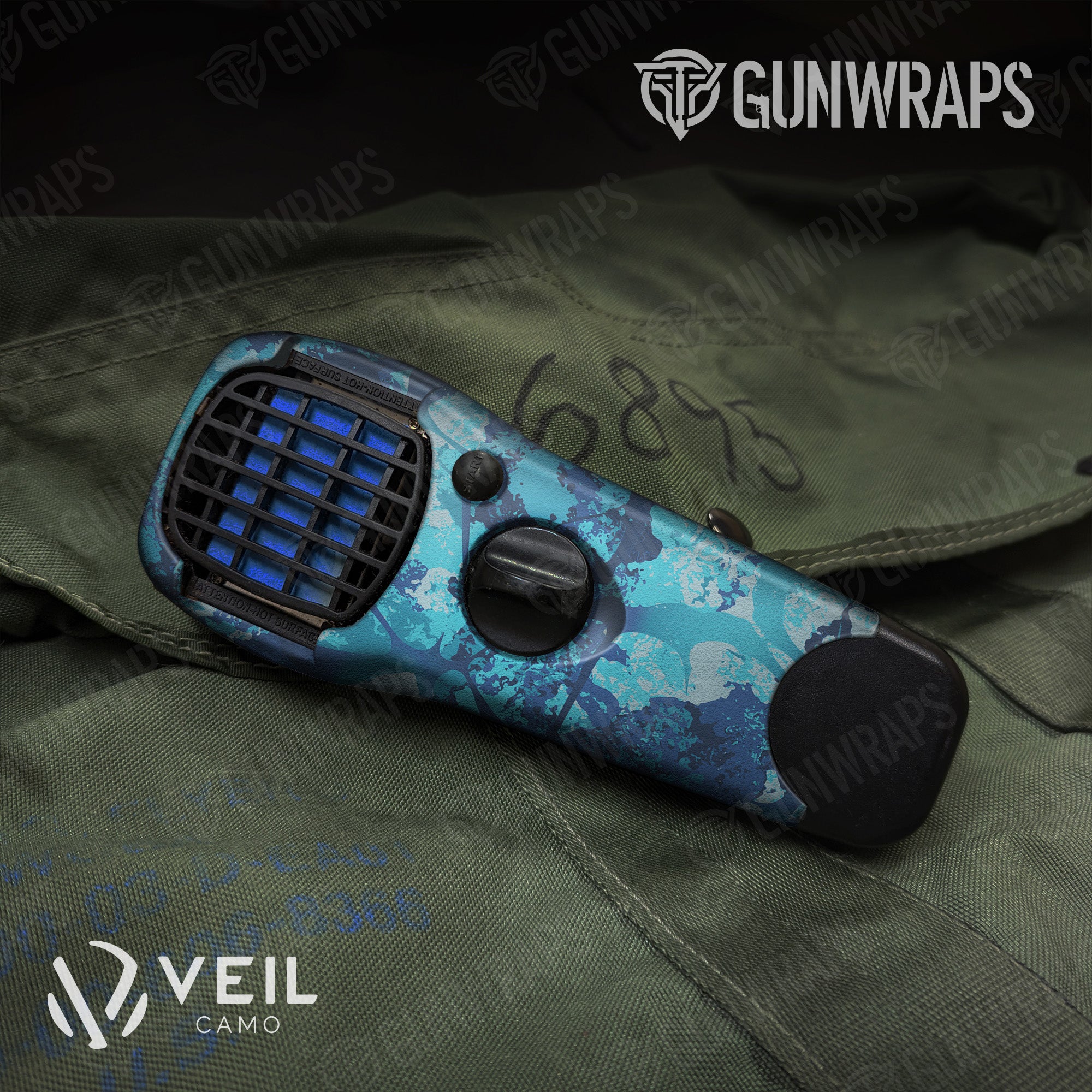 Thermacell Veil Stoke Aqua Camo gear skin vinyl wrap