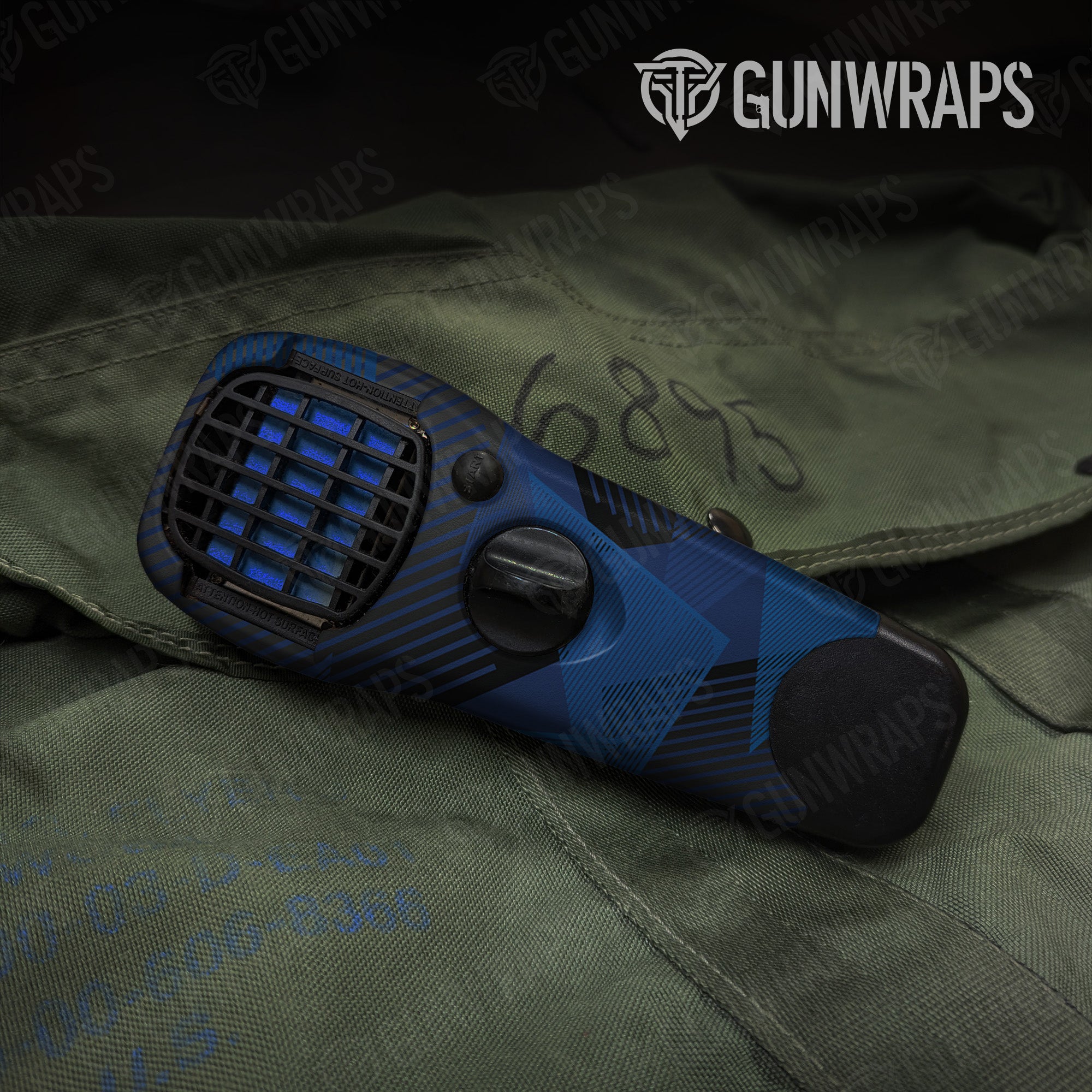 Thermacell Trigon Elite Blue gear skin vinyl wrap