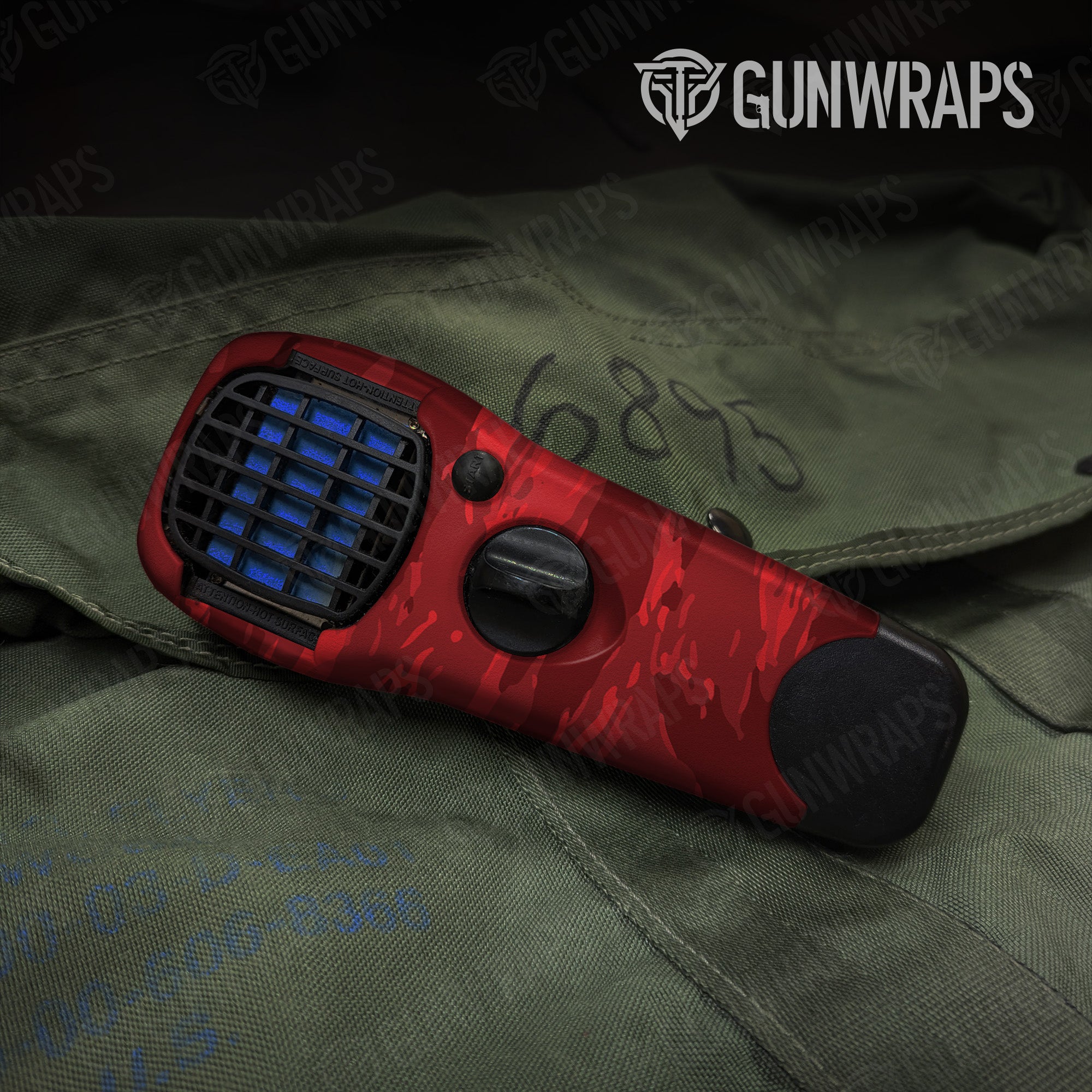 Thermacell Vietnam Tiger Stripe Elite Red gear skin vinyl wrap Online