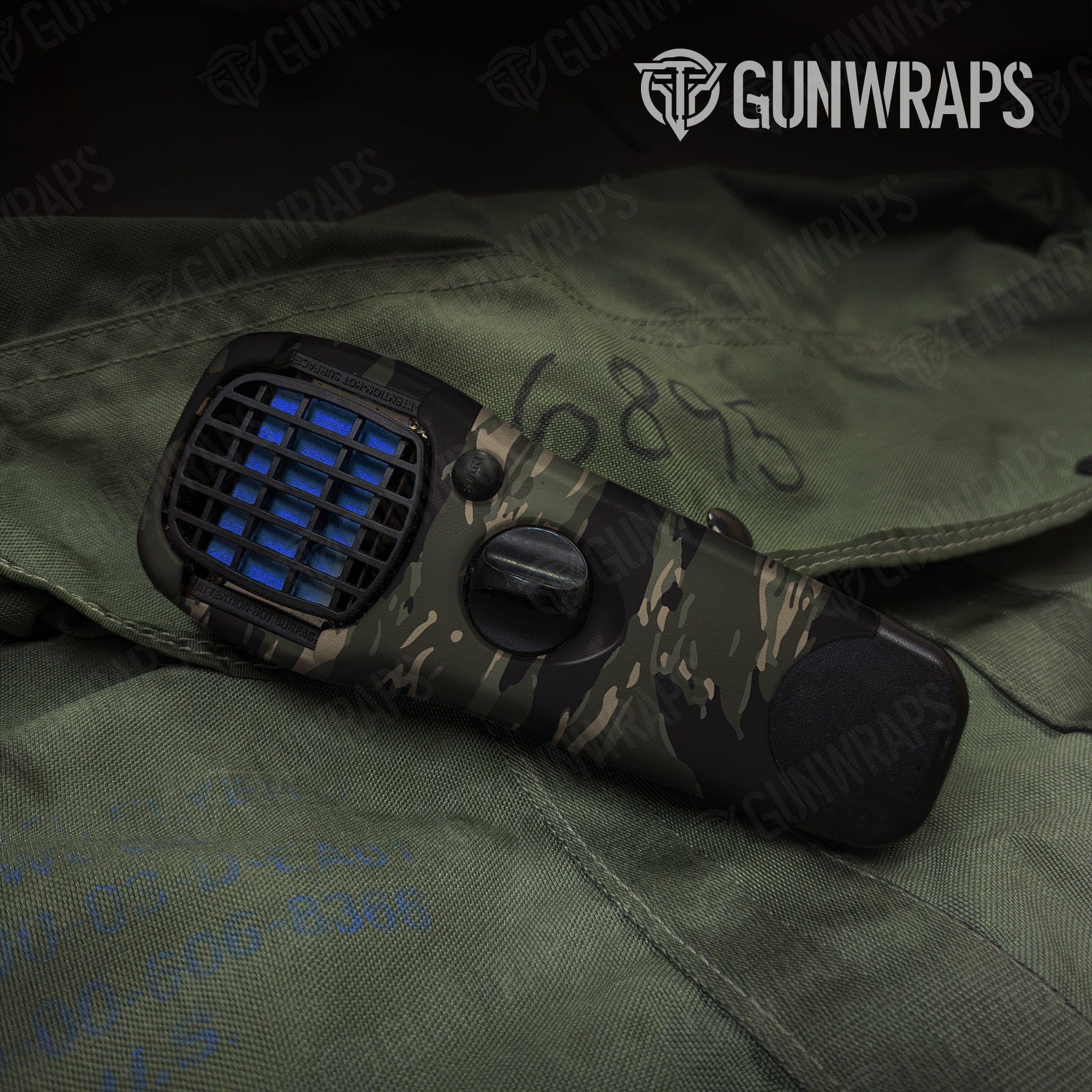 Thermacell Vietnam Tiger Stripe Militant Green gear skin vinyl wrap