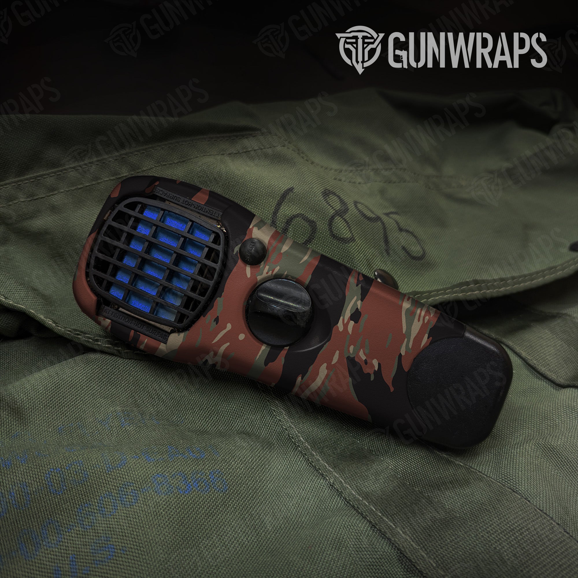 Thermacell Vietnam Tiger Stripe Militant Copper gear skin vinyl wrap