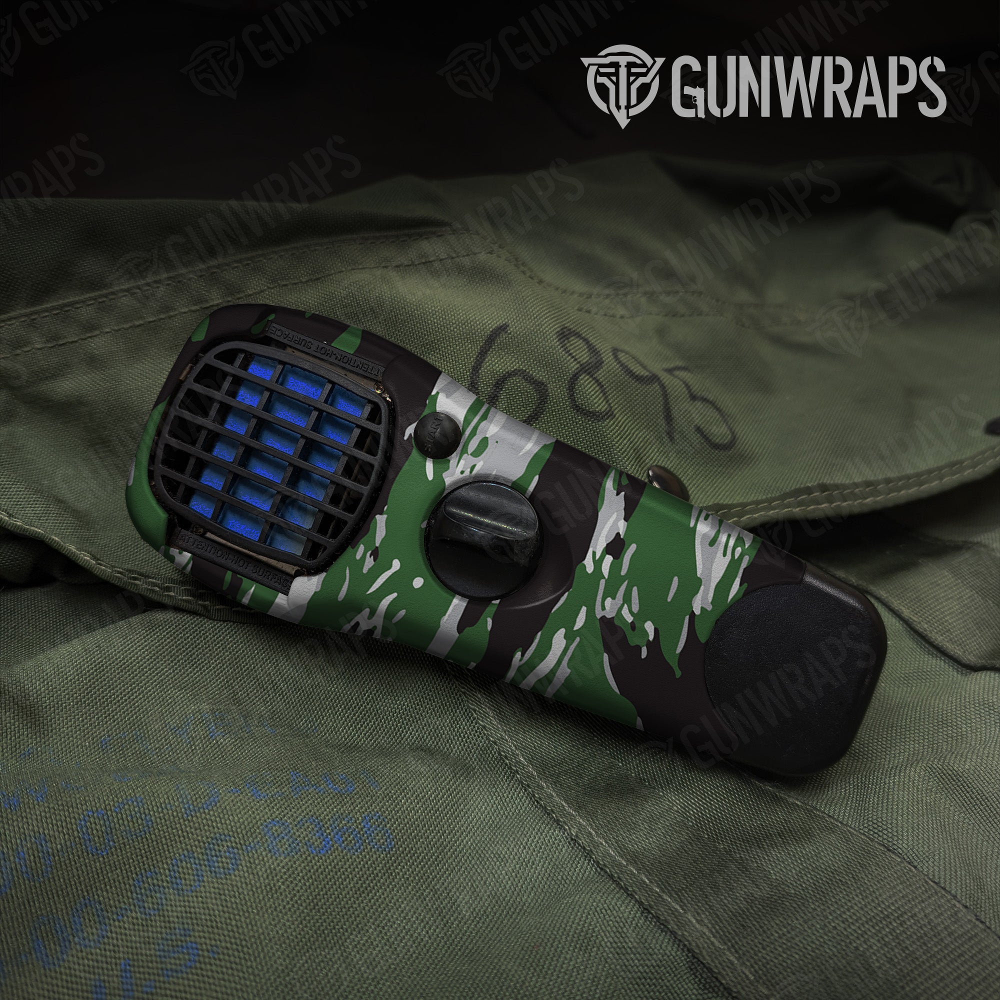 Thermacell Vietnam Tiger Stripe Green Tiger gear skin vinyl wrap