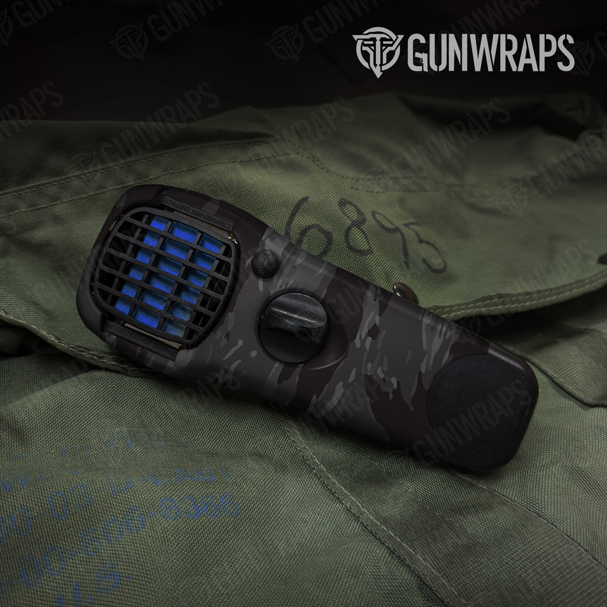 Thermacell Vietnam Tiger Stripe Elite Black gear skin vinyl wrap